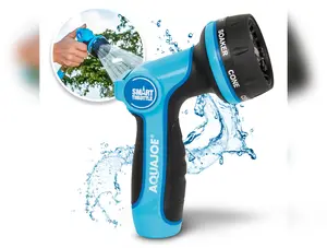 Aqua Joe AJHN102 Heavy-Duty Multi-Function Hose Nozzle W/ Smart Throttle | 7 Spray Patterns