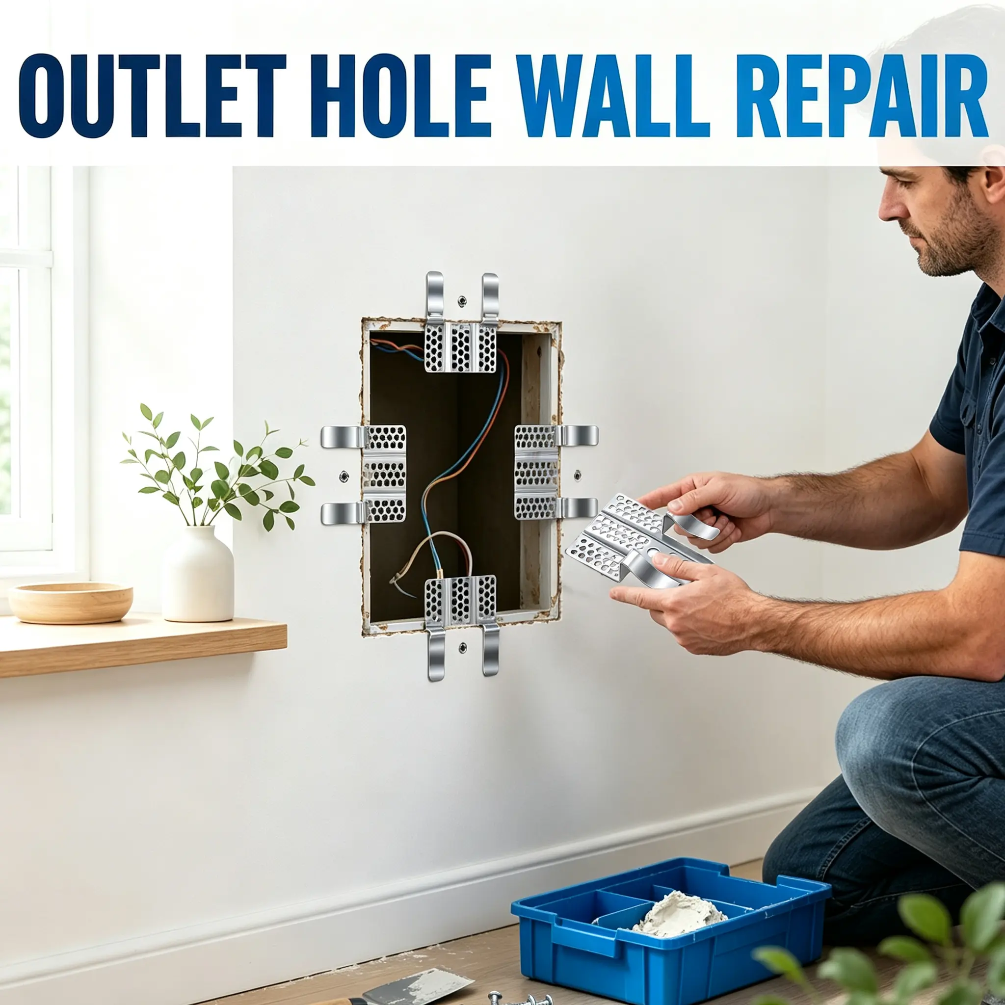 Easy-to-Install Stainless 1/2-Inch Drywall Clips,DrywallRepair Tools, Professional Wall Hole Repair Kit andDrywall, Stainless Steel Drywall Repair Clips Kit - 12-Clips Pack with 24-Screws, Easy-to-Install Professional Tool for Home Renovation