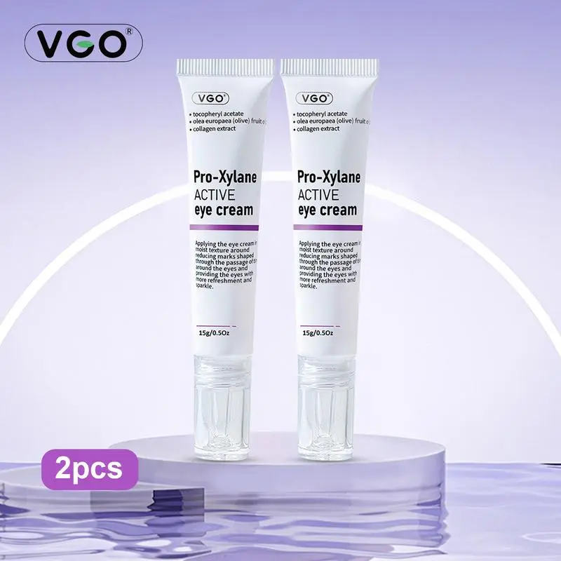 VGO Pro-Xylane Active Eye Cream with Hyaluronic Acid, Hydrating Eye Moisturizer to Repair, Brighten & Firm, For Dark Circles and Fine Lines, All Skin Types, 15g, Hydrate, Moisture, Radiance, Advanced Skin Hydration Eye Treatments