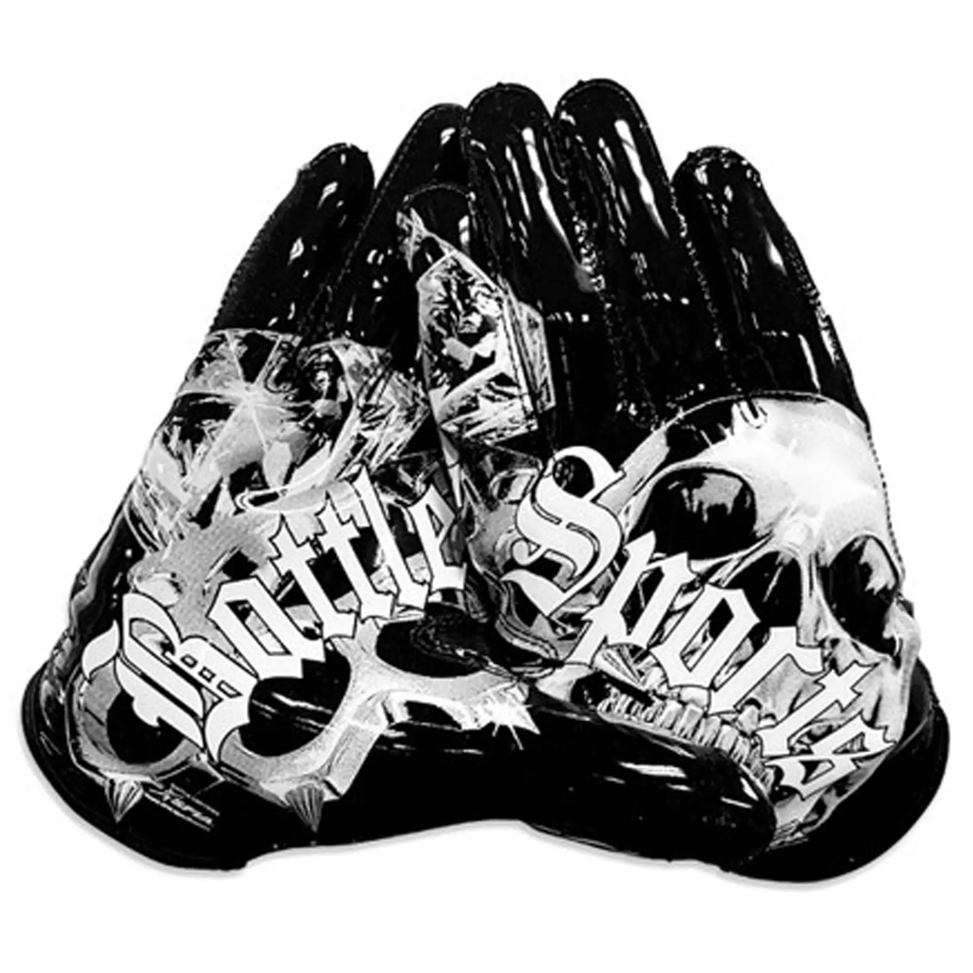 Battle Sports Adult Doom Speed Chrome Skulls Receiver Football Gloves - SuperStick Grip, PrecisionFit Second-Skin Feel, Football Equipment, Sportsball, Second Skin Fit, Sfia Certified, American Football, Precision Fit