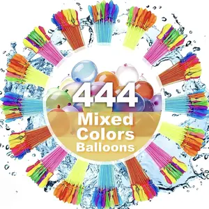 444pcs Random Color Water Balloons  Kiddie Pool Party Supplies Reusable Water Balloons for Summer Outdoor Water Play Fun Birthday Wedding