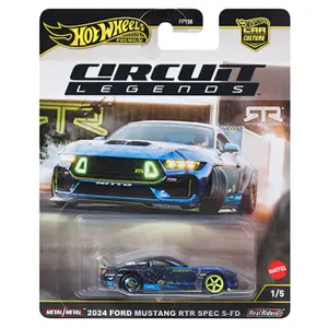 Hot Wheels Car Culture 2025 Circuit Legends ’24 Ford Mustang RTR Spec 5-FD, 1:64 Scale, Diecast Model Car