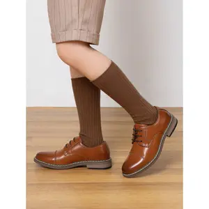 Boy's  Oxford Shoes Slip On Formal Back To School Party  Brown Shoes