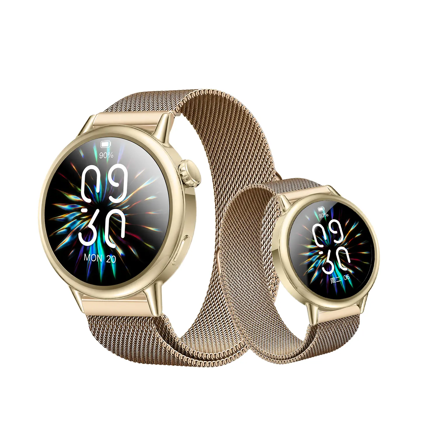 Smart Watch for Women, 1.1" AMOLED Display, Bluetooth Calling, Heart Rate & Sleep Tracking, 100+ Sports Modes, Fitness Tracker for iPhone, Compatible with iPhone & Android (Rose Gold)