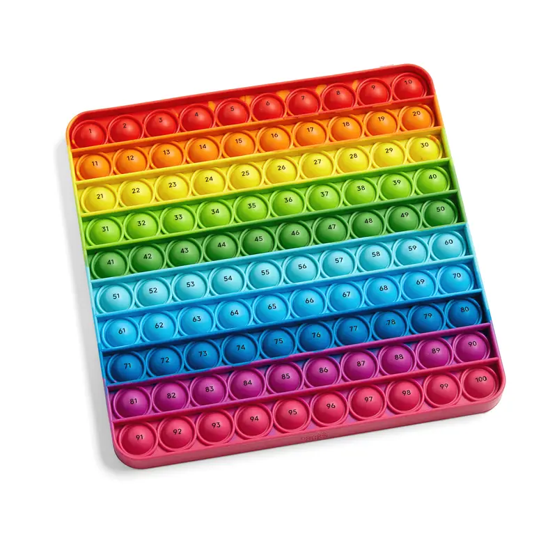 hand2mind Sensory Bubble Popper - Hundred Board, Alphabet, Push Pop Fidget Toy, Fine Motor Toys, Letter & Math Toys, Fine Motor Skills, Fidgets for Classroom, Calm Down Corner Supplies, Gift for Kids