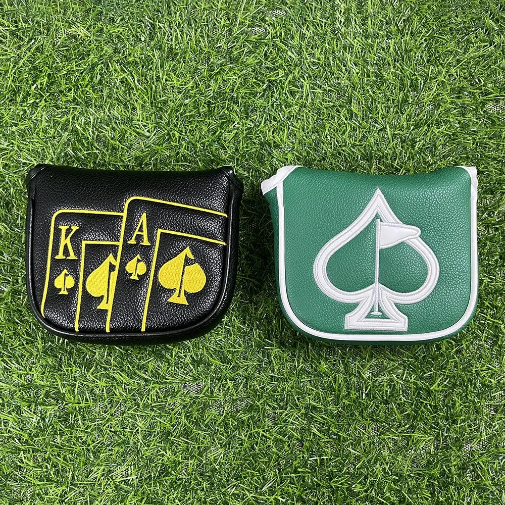 Poker Pattern Golf Club Putter Head Protector, Dust-proof Durable Golf Club Head Cover, Providing The Best Protection for Your Golf Club Golf Accessories