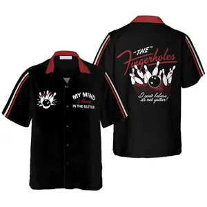 Bowling Hawaiian Shirt, My Mind Is Always In The Gutter Bowling, Colorful Summer Aloha Shirt For Men Women, Perfect Gift For Friend, Bowling Lovers, Hawaiian Shirt for Men and Women, Perfect for Beach, Vacation, or Casual Summer Outfits, Unisex Fit