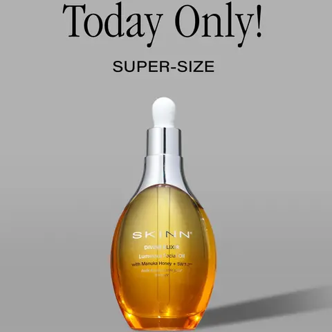 SKINN Cosmetics: Super-Size Divine Elixir Luminous Facial Oil with SWT-7 Technology