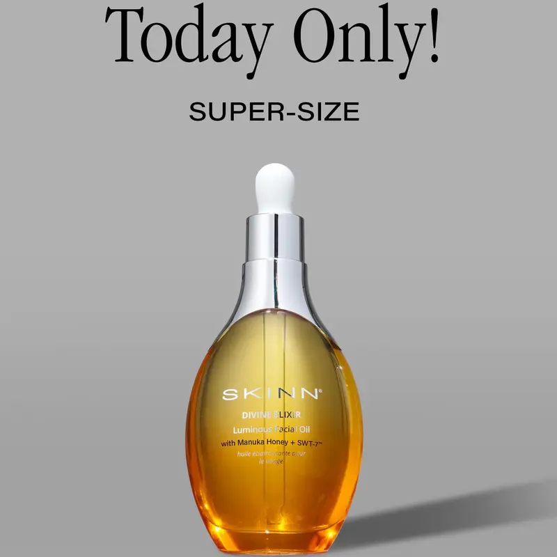 SKINN Cosmetics: Super-Size Divine Elixir Luminous Facial Oil with SWT-7 Technology