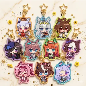 UMAMUSUME  Acrylic Keychain, cute and perfect for attaching to bags, keys, or as a gift, gift birthday.