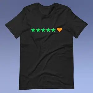 Letterboxd 5 Stars + Heart Unisex t-shirt