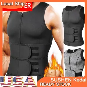 Men Sauna Sweat Jacket Compression Vest Body Shaper Tummy Control Waist Trainer Hot Neoprene Thermo Body Shaper