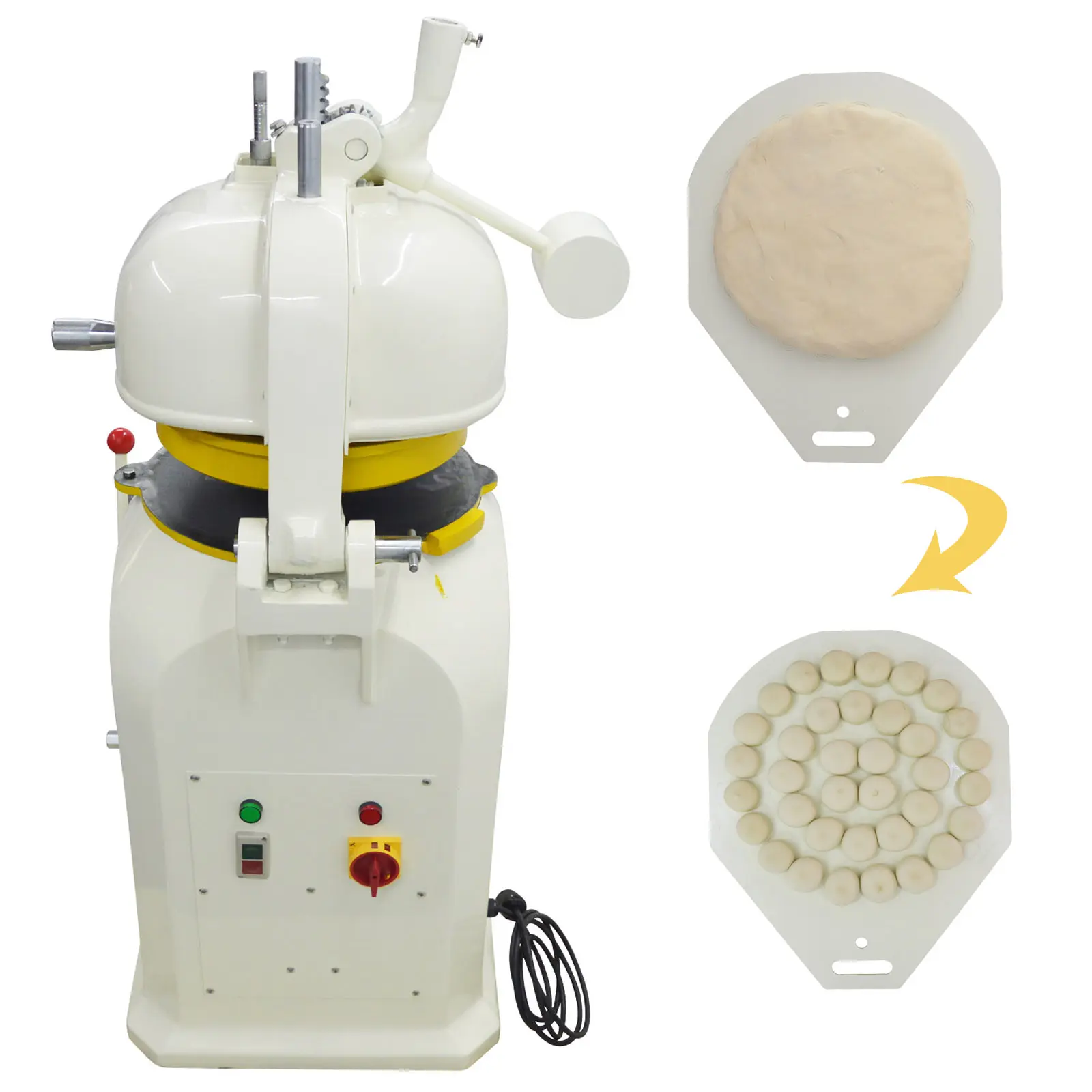 YOKOMA 1HP 110V Automatic Dough Cutter Roller Divider Rounder 20g-70g Ball For Bakery
