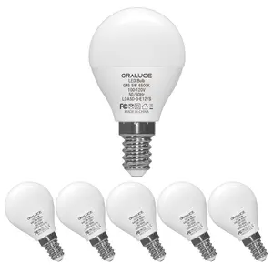 E12 LED Bulb 40 Watt Equivalent,Candelabra LED Light Bulbs,A15 LED Bulb for Ceiling Fan and Chandelier Lamp,450 Lumen Non-Dimmable 6 Pack