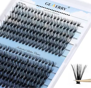 Lash Clusters Eyelash Clusters 280 PCS Cluster Eyelash Extensions Soft&Natural Individual Lashes Mink Cluster Lashes DIY At Home Lash Extension Clusters By GEMERRY(30D/40D-D, 8-16mm)