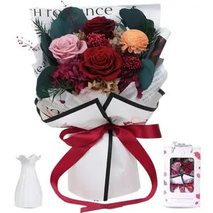 for Delivery  Forever Bouquet, Preserved Long Lasting -Red Roses Flower Bouquet for Valentine's Day, Christmas, Anniversary, Birthday Gifts for Her