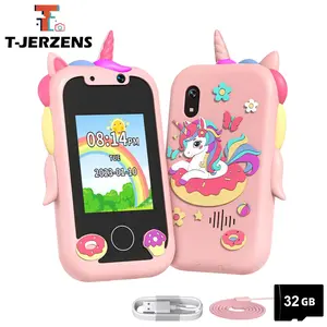Children's digital cameras,kids phone Toy, children's toys, gifts and toys for boys and girls aged 3-8, fake dinosaur toys, mobile phones, music, dual camera games, birthday gifts