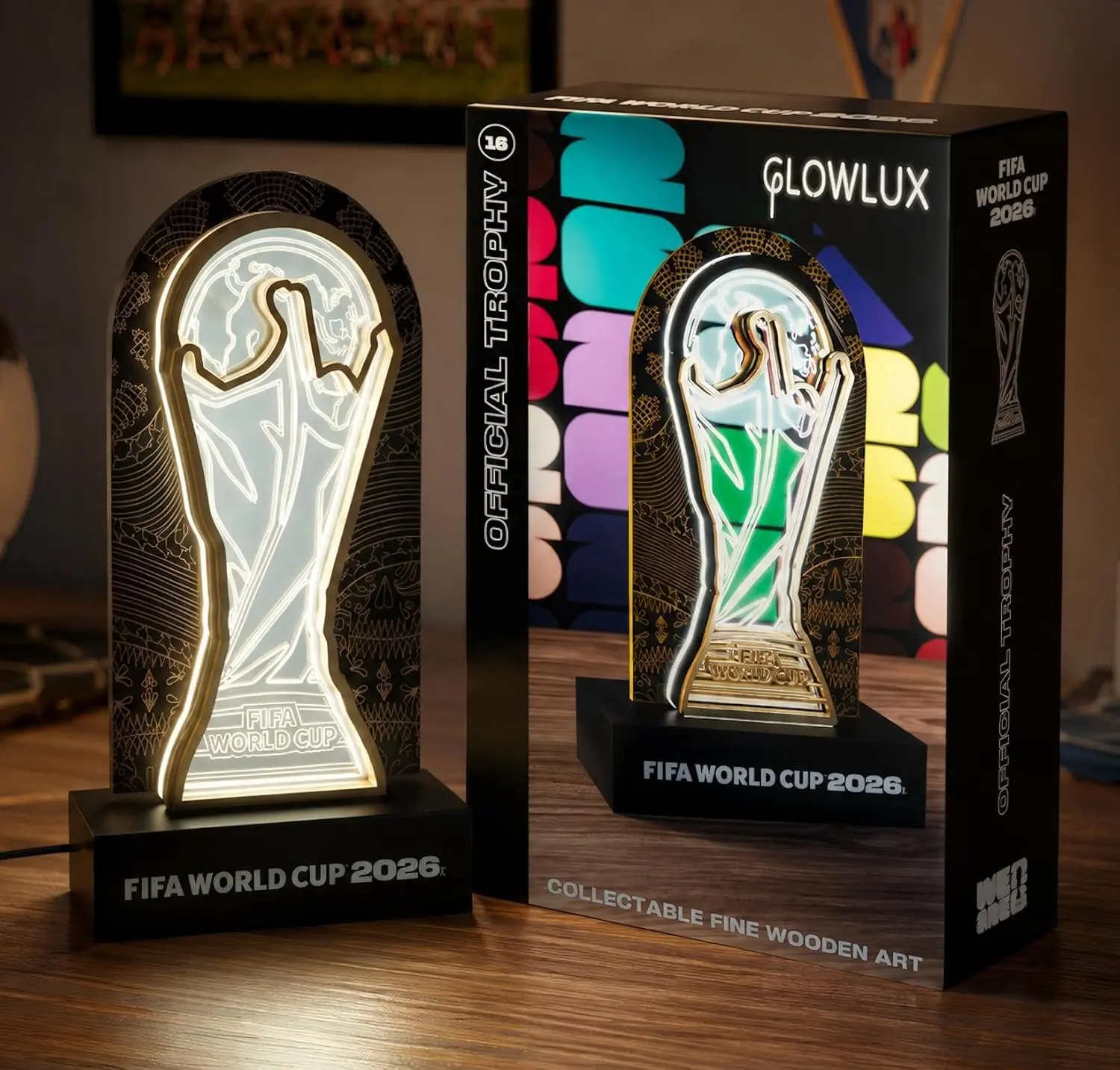 2026 FIFA World Cup Official Trophy LED Lamp – Acrylic Light-Up