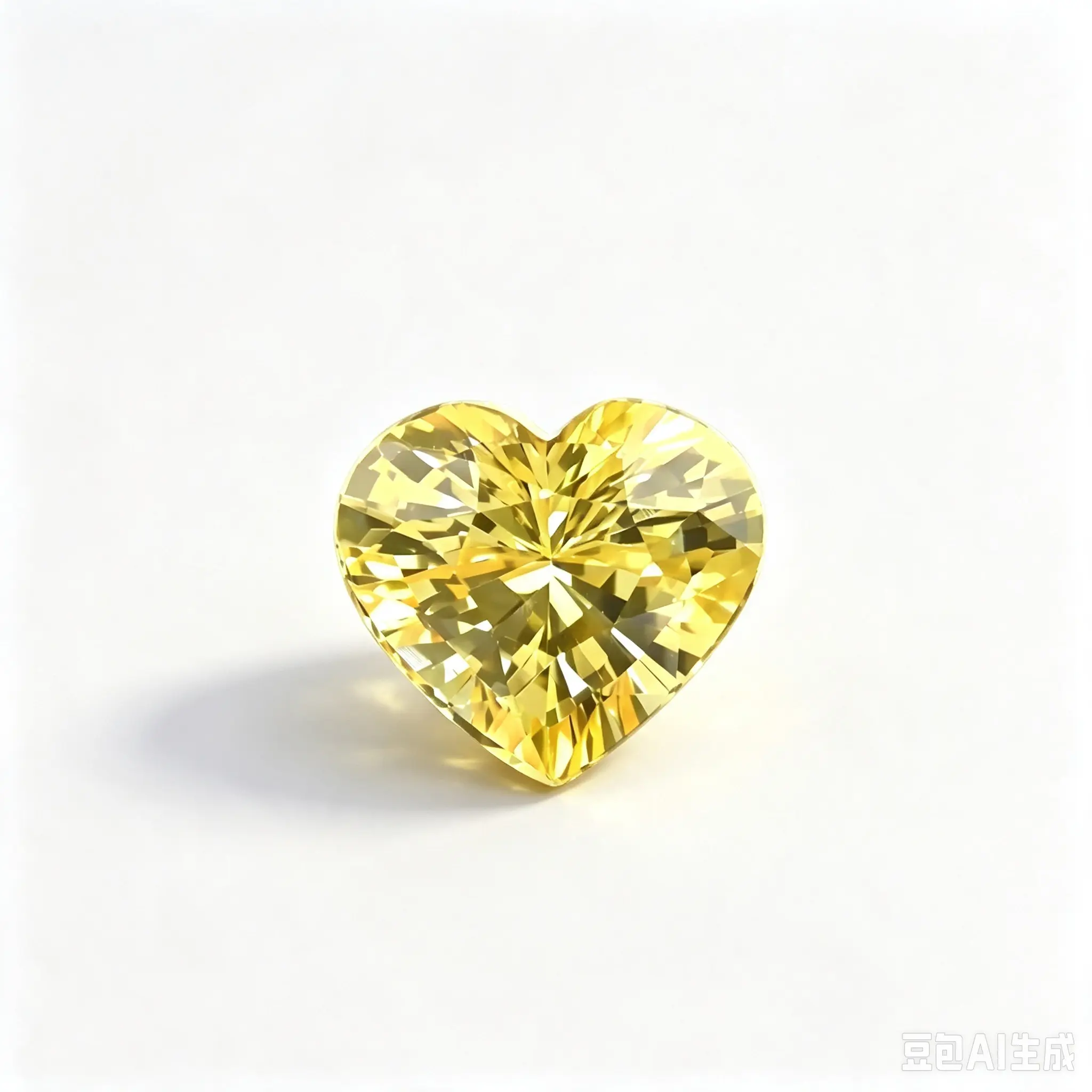 Lab-Grown Heart Cut Yellow Sapphire With AGL Certificate