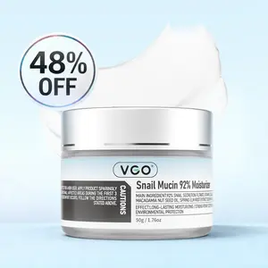 VGO Snail Mucin 92% Moisturizer Daily Face Gel Cream for Dry & Sensitive Skin, 50g / 1.76oz Cleanser Moisture Moisturizing Skincare Radiance Comfort