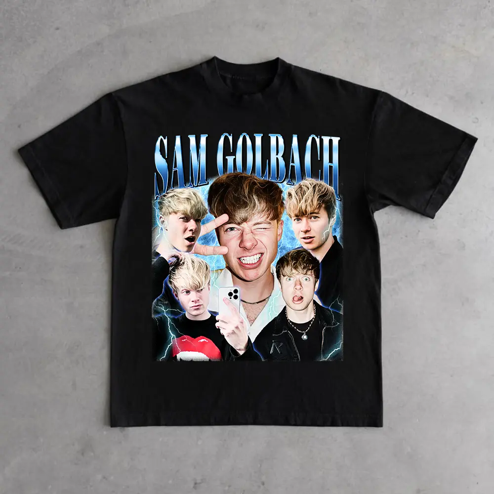 Vintage Sam G0lbach Tshirt, Gift For Fan Graphic Tee, 100% Cotton, Full Size, Full Color