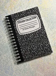 MINI Composition Notebook Reusable Sticker Book