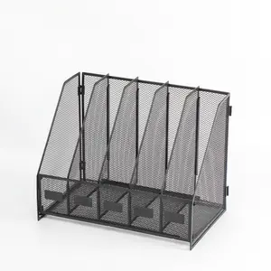 Mesh Desk Magazine File Holder, 1 Count Desk Magazine File Storage Rack, Desk Organizer for Home Office, Desk Accessories for Home Office