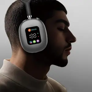 Akzmax600 Wireless Bluetooth-compatible Headphones, Headset, LED Display, RGB, Battery Level, Dual Mode, Comfortable Ear Cups, Multi-Scene Use