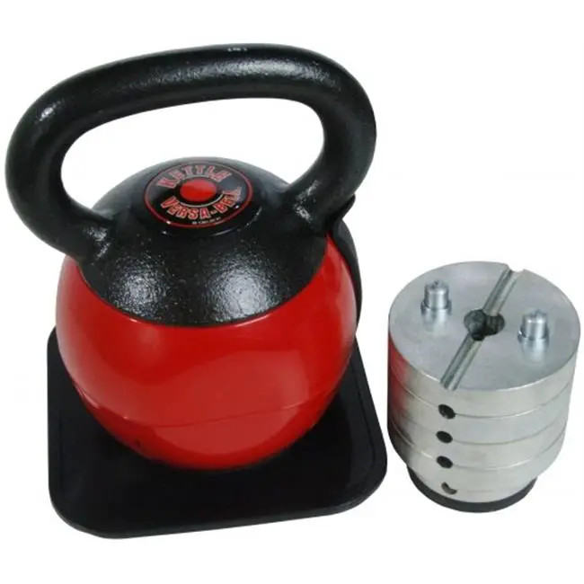 212 MAIN Stamina Versa-Bell Adjustable Kettlebell - 6-in-1 Unisex Design with Cast Iron Grip, Stable Base, Quick Change, Traditional Look, Multi-Size for Total Body Strength Training, Home Workout Equipment