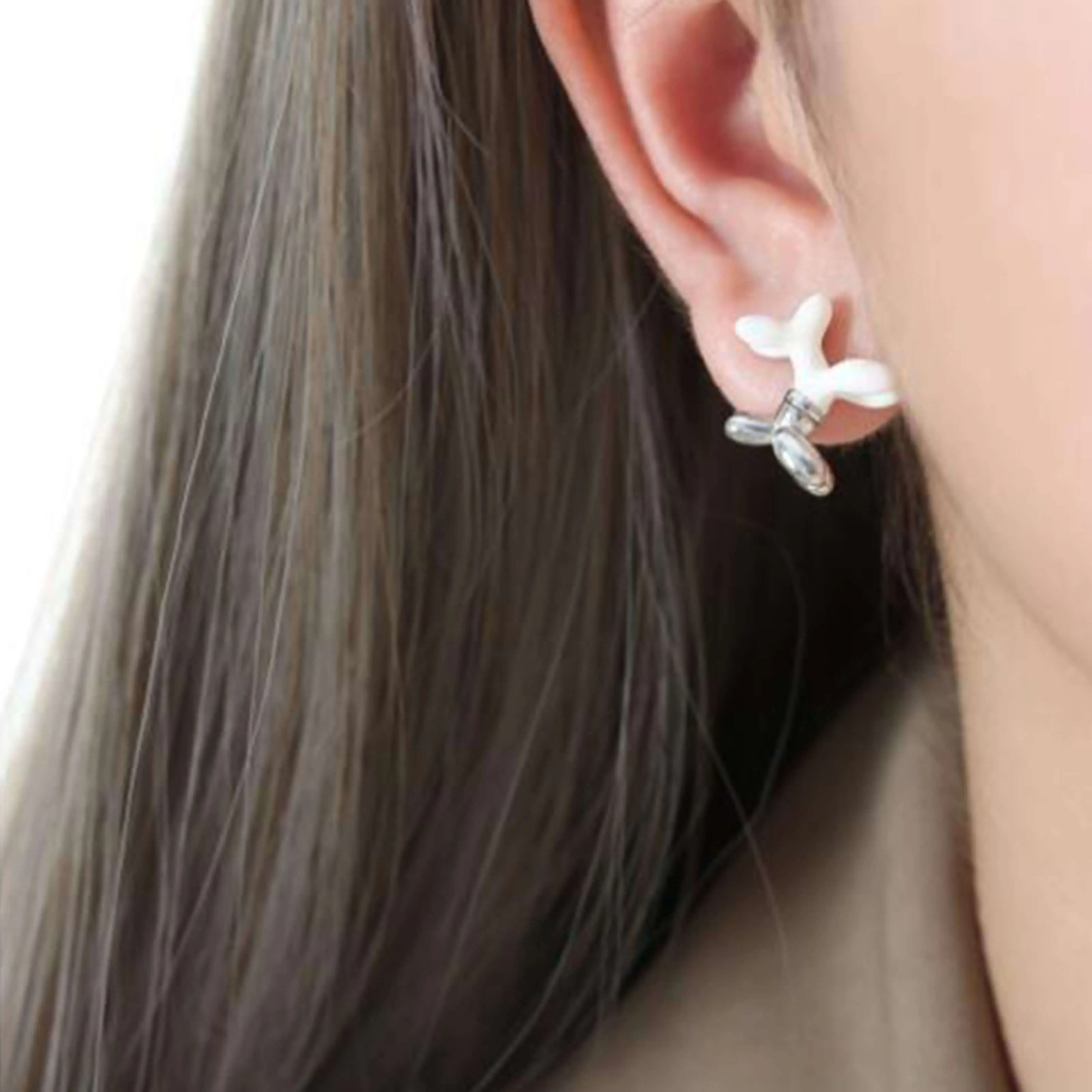 dog-Shaped animal ear studs in Every Detail