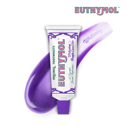 Euthymol Purple Whitening Toothpaste – Instantly Brightens Yellow & Sensitive Teeth, Tone-Up Effect, Long-Lasting Fresh Breath, Korean Oral Care
