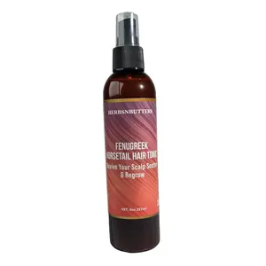 HERBSNBUTTERS Fenugreek Horsetail Hair Growth Mist - Itchy Scalp Relief, Nourish Roots, Ayurvedic Herbal Spray for Dry Scalp & Stronger Hair, 8oz