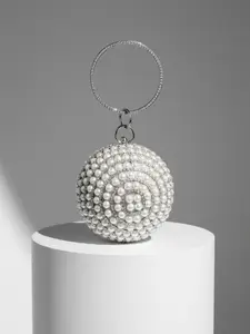 Elegant Women's Handbag Evening Bag with Rhinestones, Fashion Artificial Pearl Clutch Purse, Perfect for Weddings, Parties, Birthdays, Christmas