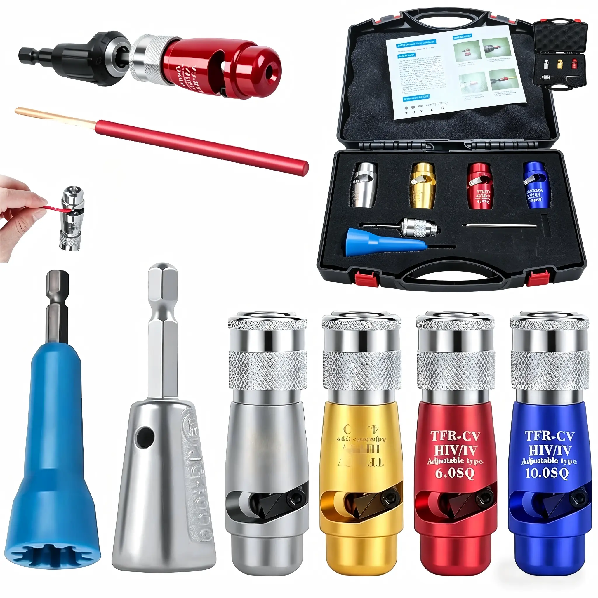 Wire Stripper for Drill, Wire Stripping and Twisting Tool, Upgrade Electric Wire Stripper Tool 4 In 1 Drill Wire Stripper Portable Wire Nut Twister Cable Quick Wire Stripping Electric Tool Set