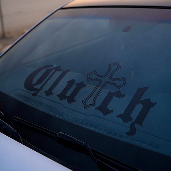 Clutch Windshield Banner V2 - Limited Edition 24" x 4.8" Banner for Your Next Adventure