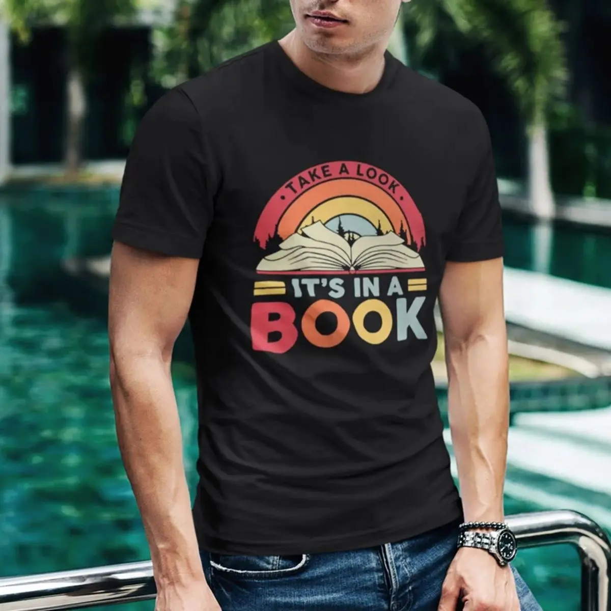 Reading Rainbow Tshirt, Take A Look It’S In A Book Shirt, Reading Book Gift Shirt, Book Lover Gift, Unisex Short Sleeve Tee, Graphic Round Neck Tee