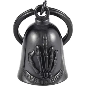 Bell for Motorcycle - Motorcycle Men Bell, Helps You Drive Away Mechanical Problems and Bad Luck On Your Journey (Black)