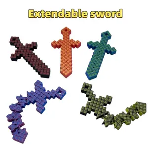 3pc/5pc My Retractable Sword Stress Relief Toy, Stress Relief Fidgeting, Portable Retro Style Desk Decor, Ideal Holiday Gifts for Halloween, Christmas & Thanksgiving