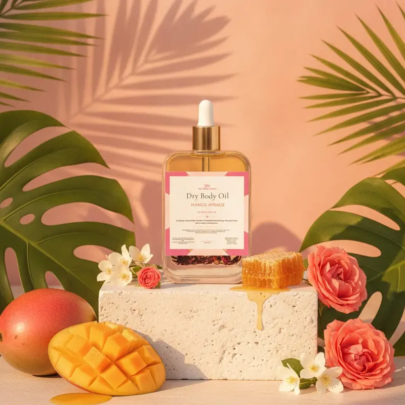 Mango Mirage Scented Dry Body Oil - Moisturizing Formula for Skin without Grease