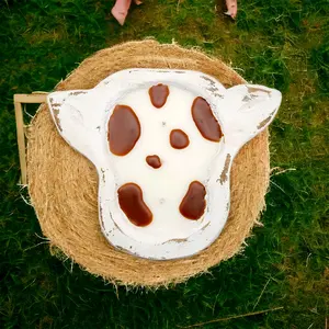 MINI COW HEAD DOUGH BOWL 10OZ SOY WAX BLEND CANDLE