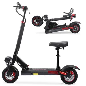 Electric scooter,1200W max motor,48v/18ah,11in Off-roadvacuum tyre, 40Miles Range 35MPH, Doube disc brake,maximum loadcapacity 330 pounds, Adjustable E Scooter with Seat