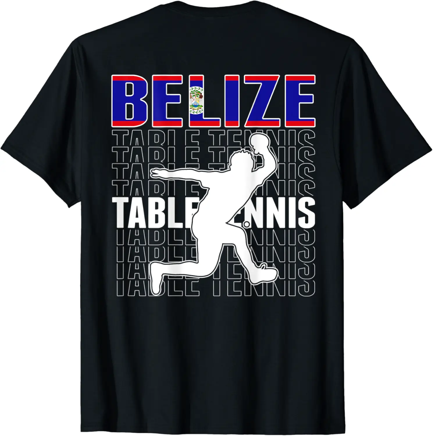 Belize Table Tennis Fans Jersey Belizean Flag Ping Pong T-Shirt - Jacobjbt Shop 83B0BKQXDGN5
