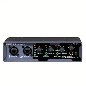 New Usb Audio Interface (24 Bit/192 Khz) Xlr Phantom Power Computer sound card