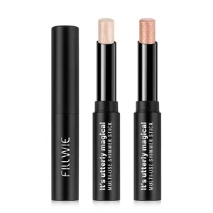 【Buy1 Get1 Free】Fillwie Multi-Use Shimmer Stick | Glow & Highlight | 3-in-1 Face/Body/Lips  Vegan, Cruelty-Free