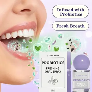 Probiotic Oral Spray,15ml Breath Freshener for Long-Lasting Freshness&Oral Care,Portable&Sugar-Free Oral Care Supplies Aroma Lightweight Gentle