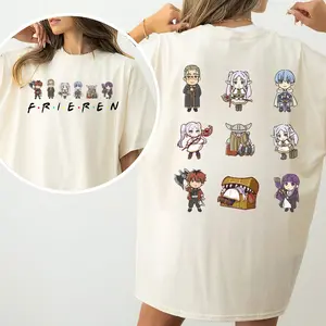 Frieren Beyond Journey's End Chibi Shirt, Frieren Merch, Top Anime Sweatshirt, Anime Shirt, Classic Cotton, Frieren Tee