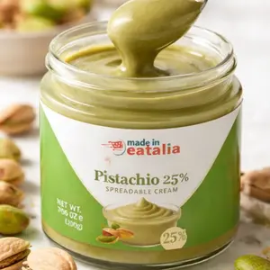 Italian Pistachio Cream 25% – Smooth Spread (7.06 oz) Made in Eatalia