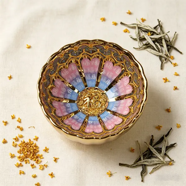 Jianzhan Collectible 7-Color Luminous Engraved 100-Blessings Master Cup, Traditional Sturdy Rainbow Iridescent Handmade Ceramic Kung Fu Circle-Shaped Tableware