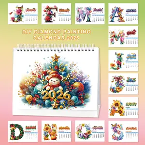 Create your bling 2026 calendar: 12 unique monthly diamond designs included! Adorable letter-themed art, simple to assemble. Sparkly decor + useful 2026 planner. Fun DIY activity & ideal gift for calendar/craft fans!