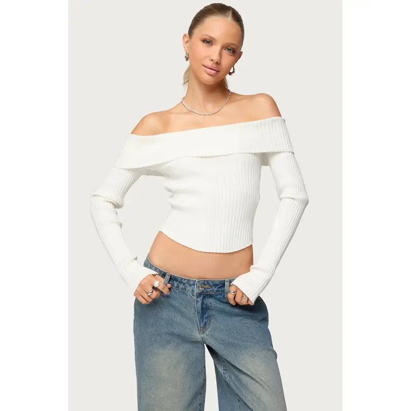 Lauren Knit Foldover Top